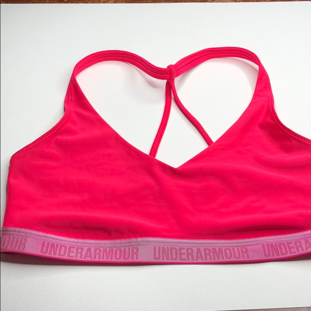 Pink Under Armour sports bra